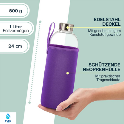 Violet PureSpin Frost – Stilvolle Glasflasche für deinen Alltag