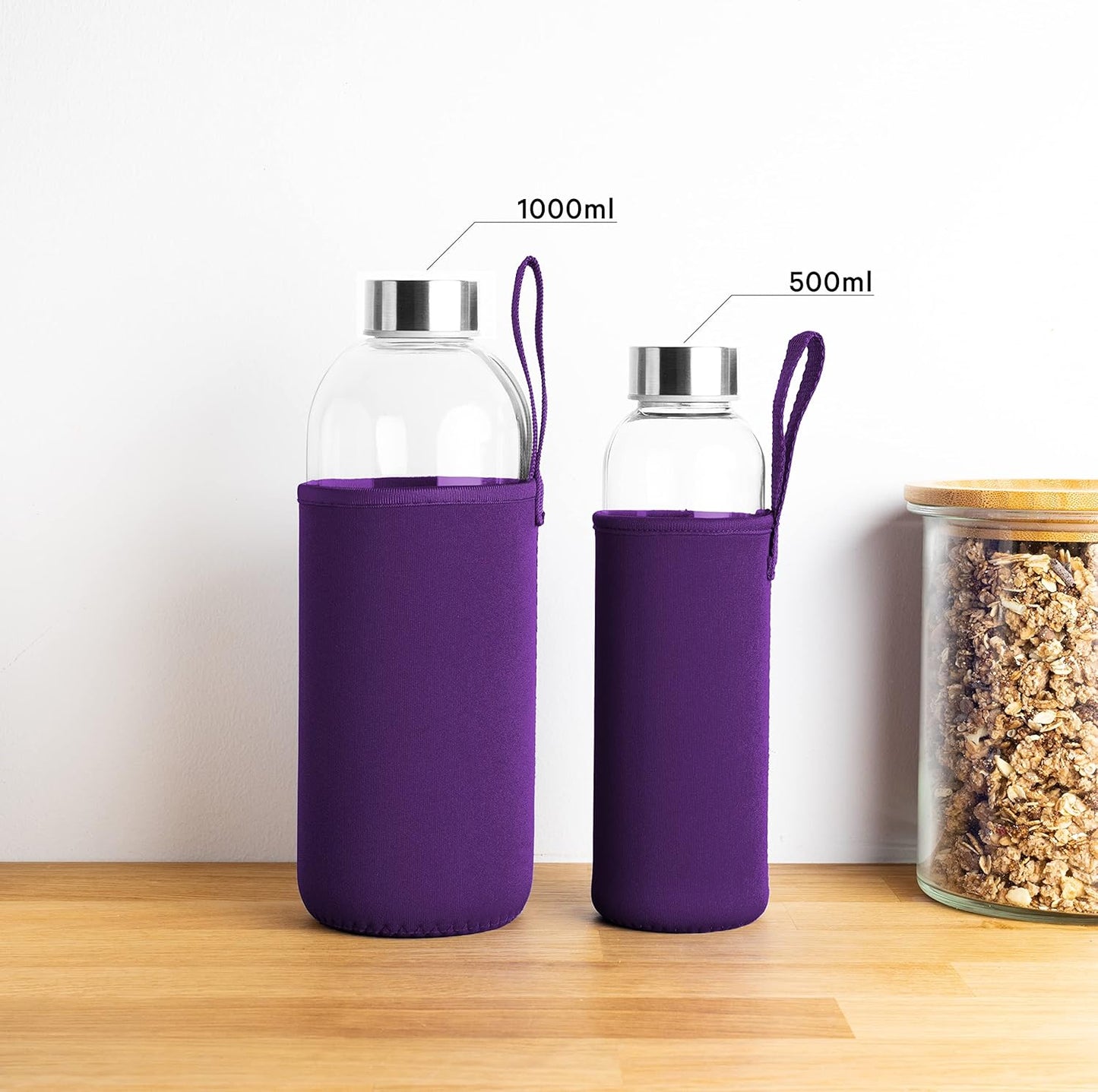 Violet PureSpin Frost – Stilvolle Glasflasche für deinen Alltag